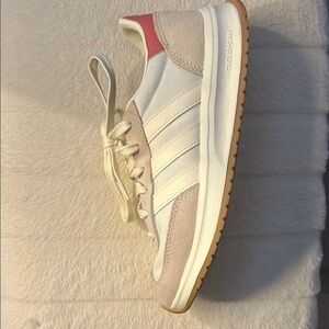 Adidas White and Pink Casual Sneakers